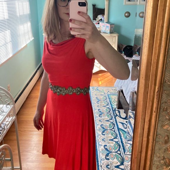 Ann Taylor Sleeveless Cowl Midi Dress - Size Small - Picture 2 of 5